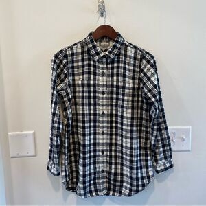 L.L. Bean Relaxed Fit Flannel Shirt Men's XS button down shirt 100% cotton